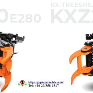 KXZ280 + E280 forgatórotorra szerelt energiafa markoló